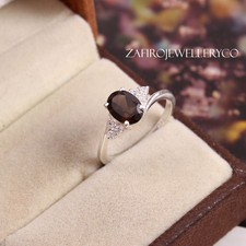 Smoky Quartz, 925 Sterling Silver, Smoky Quartz Ring, High Finishing Ring