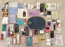 65pc Mixed Beauty Product Lot Skincare Makeup Perfume Mini Travel Sample Bag