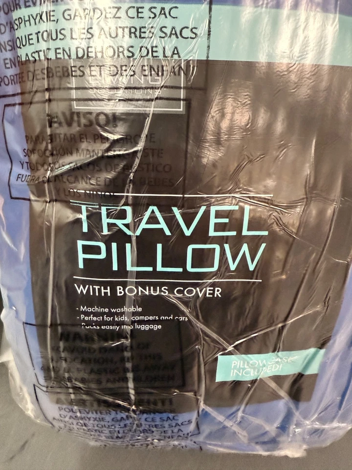 FUNDA DE 12 almohadas de viaje nuevas en plástico 11x15 ¡con fundas adicionales! Colores surtidos! Foto 2 de 4