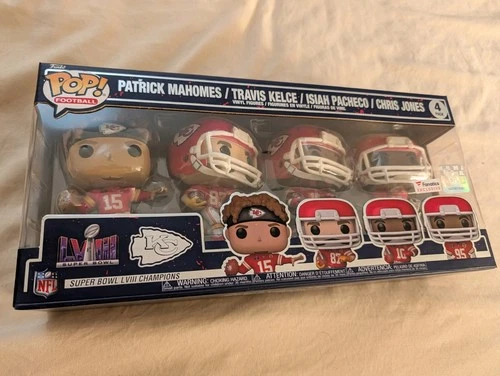 Funko Pop! Vinyl: Super Bowl 4 Pack KC Chiefs Mahomes Kelce Pacheco Jones (C)