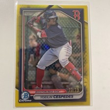 2024 Bowman Draft - Chrome Yoeilin Cespedes #BDC-106 Yellow Refractor /75 (RC)