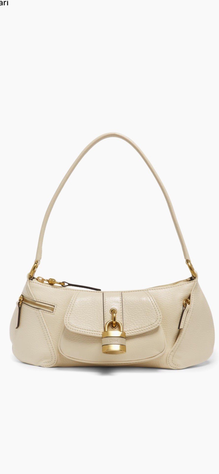 New Chloe The 99 Sweet Beige Grained Leather Shoulder Bag New & Authentic