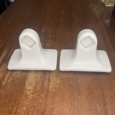 Vintage White Porcelain Towel Bar Brackets Wall Mount Recessed Bathroom Hardware