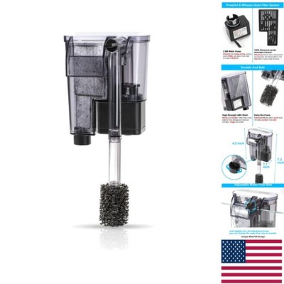Powerful Aquarium Hang-On Filter with Activated Carbon - Whisper-Quiet Trust