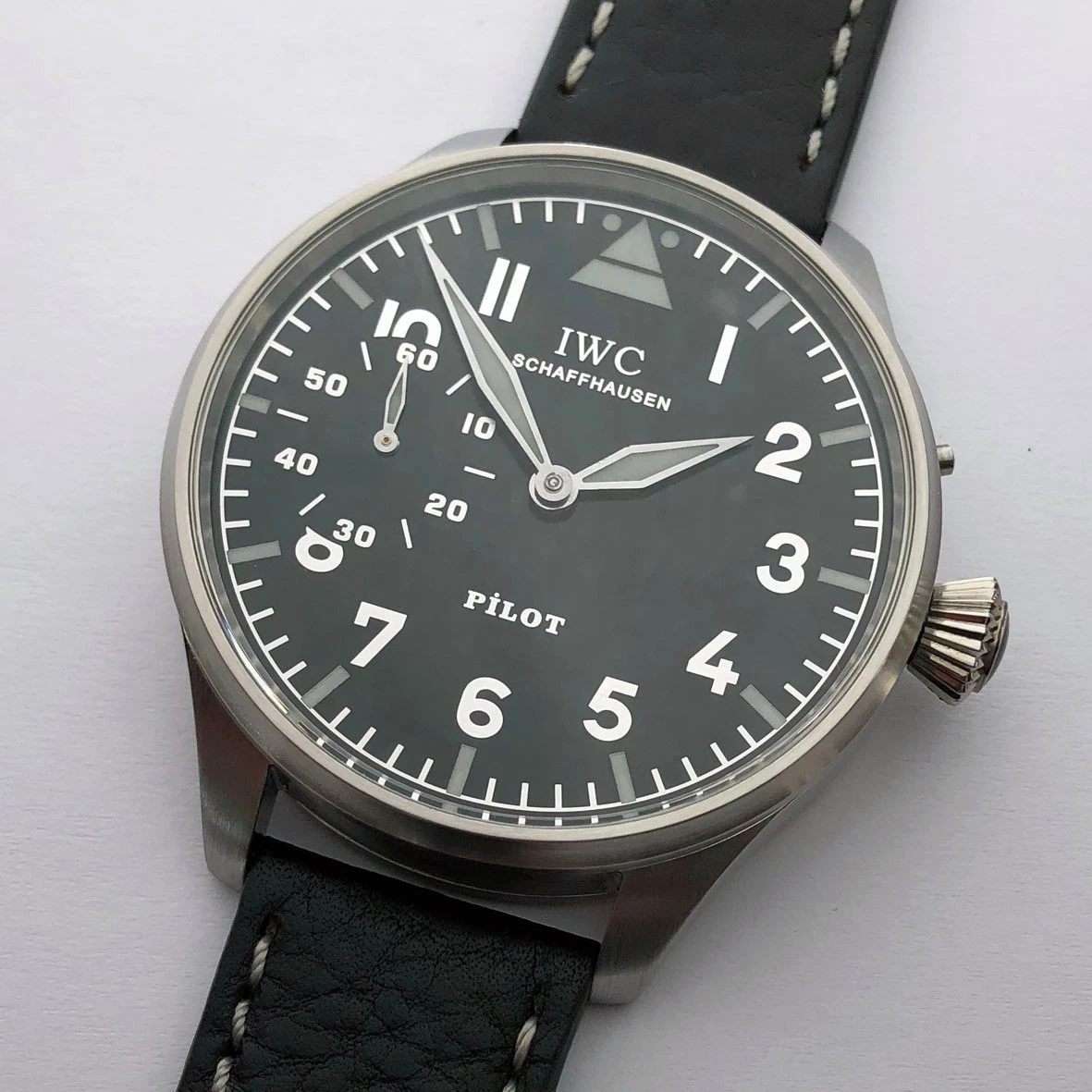 IWC Schaffhausen — Marriage Swiss Military Wristwatch IWC Schaffhausen Steel Case Pilots WW2