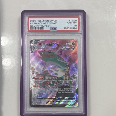 Pokémon Rayquaza VMAX TG02 SWSH Silver Tempest PSA 10 with grade