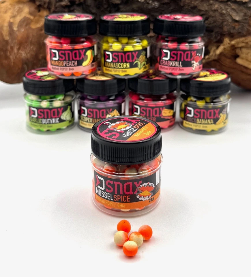 Delphin D Snax Pop Ups 8mm 20g 8 Sorten Hookbait Floating Method Feeder Karpfen - Bild 1 von 1