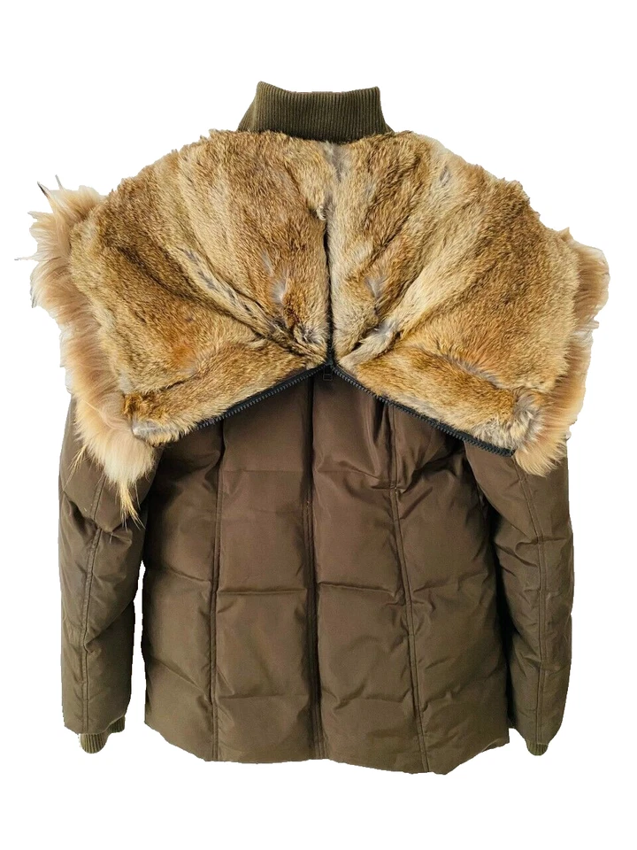 Chaqueta Abrigo de Invierno de Piel con Capucha Rudsak Atelier Noir Marrón (M)  Foto 4 de 4