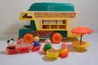 FISHER PRICE Vintage Little People Play Family Camper 1973-1976 Mostly Complete