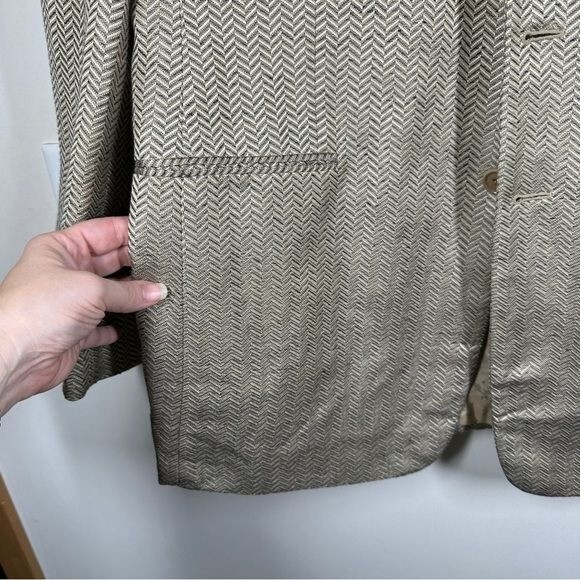 Giorgio Armani Mens Borgo 21 Linen Blend Sport Coat Size 52R