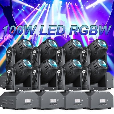 100W Mini Moving Head Light LED RGBW Beam Stage Lighting Party Light Disco DMX