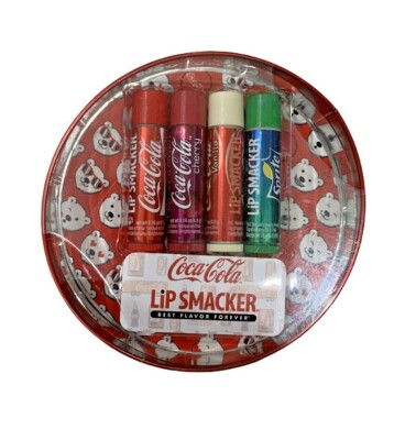 Lip Smacker Coca Cola Lip Balm Lip Collection Gift Tin Set - 4 Lip Balms