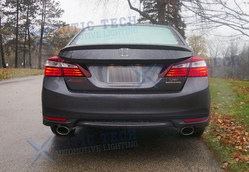 For 2016 2017 Accord Rear Trunk & Low Trim Chrome Delete Blackout Carbon Fiber - Picture 9 of 10