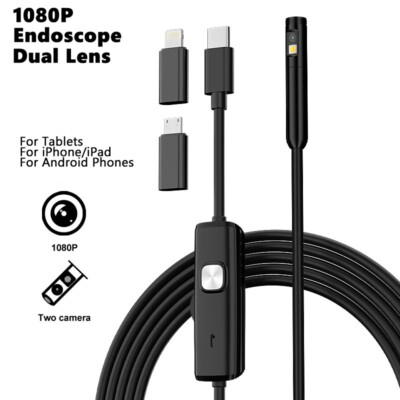 USB-C Direct Plug Dual Lens Endoscope Inspection Camera For iPhone iPad Samsung