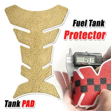 MC Motoparts Gold Metal Fish Bone Gas Tank Pad Protector Cover Grip Removable