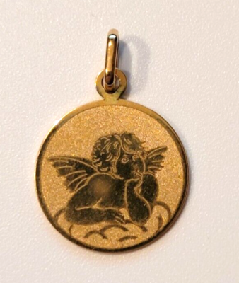 Pendentif En Or Jaune 18 Carats - Forme Ange - Occasion, Sans Marque