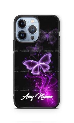 Personalized Purple Butterfly Pixie Dust Phone Case Cover fits iPhone Samsung