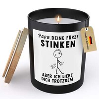 Papa Geschenk Spruchkerze Sojawachs Im Glas Vater Deine FüRze Stinken Vatertag