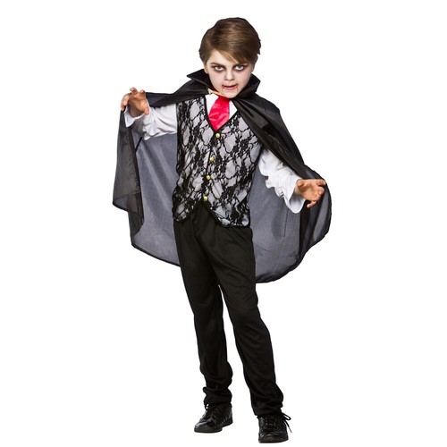 Costume Carnevale Bambino Da Vampiro Abito Dracula Vestito Di Halloween  Bimbo | eBay