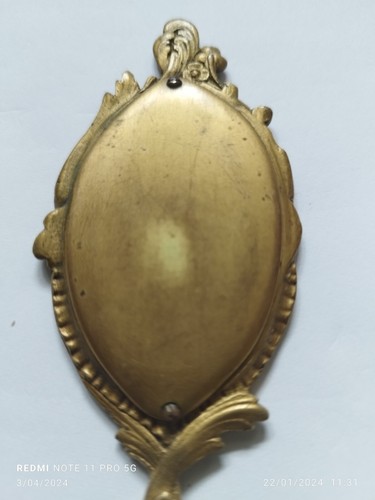 MIROIR FACE A MAIN EN BRONZE Pour Enfant 19 Eme - Imagen 10 de 10