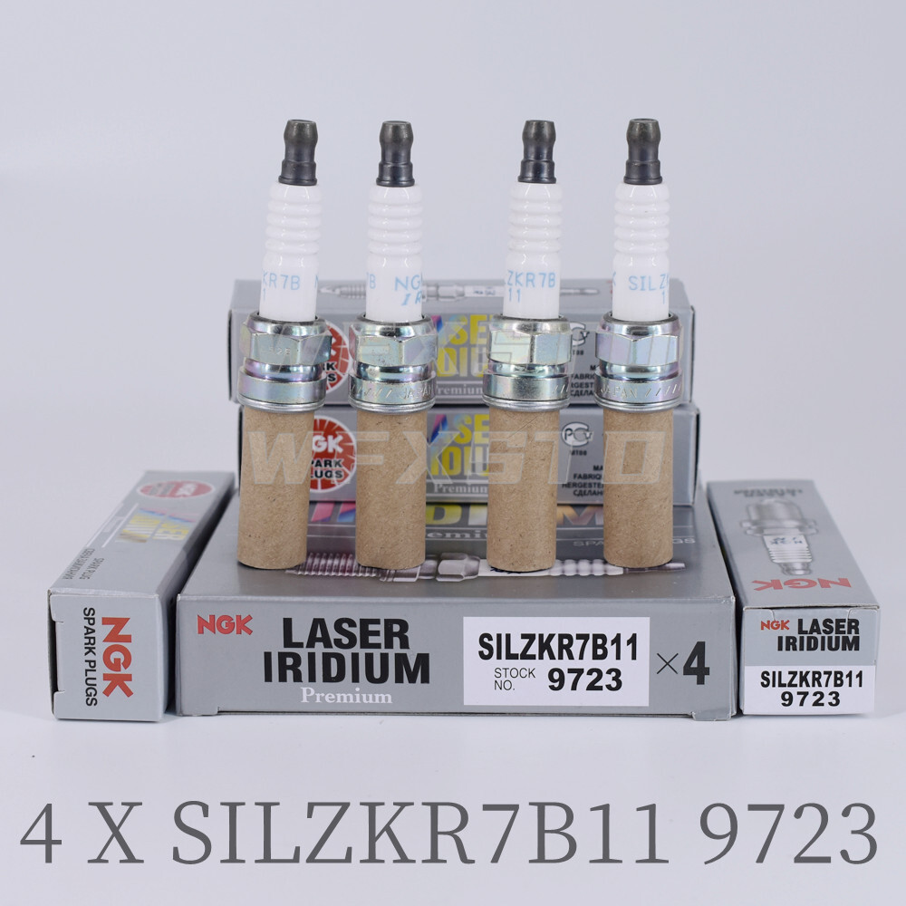 4Pcs SILZKR7B11 Laser Iridium Spark Plugs NGK 9723 For Hyundai Elantra Santa Fe