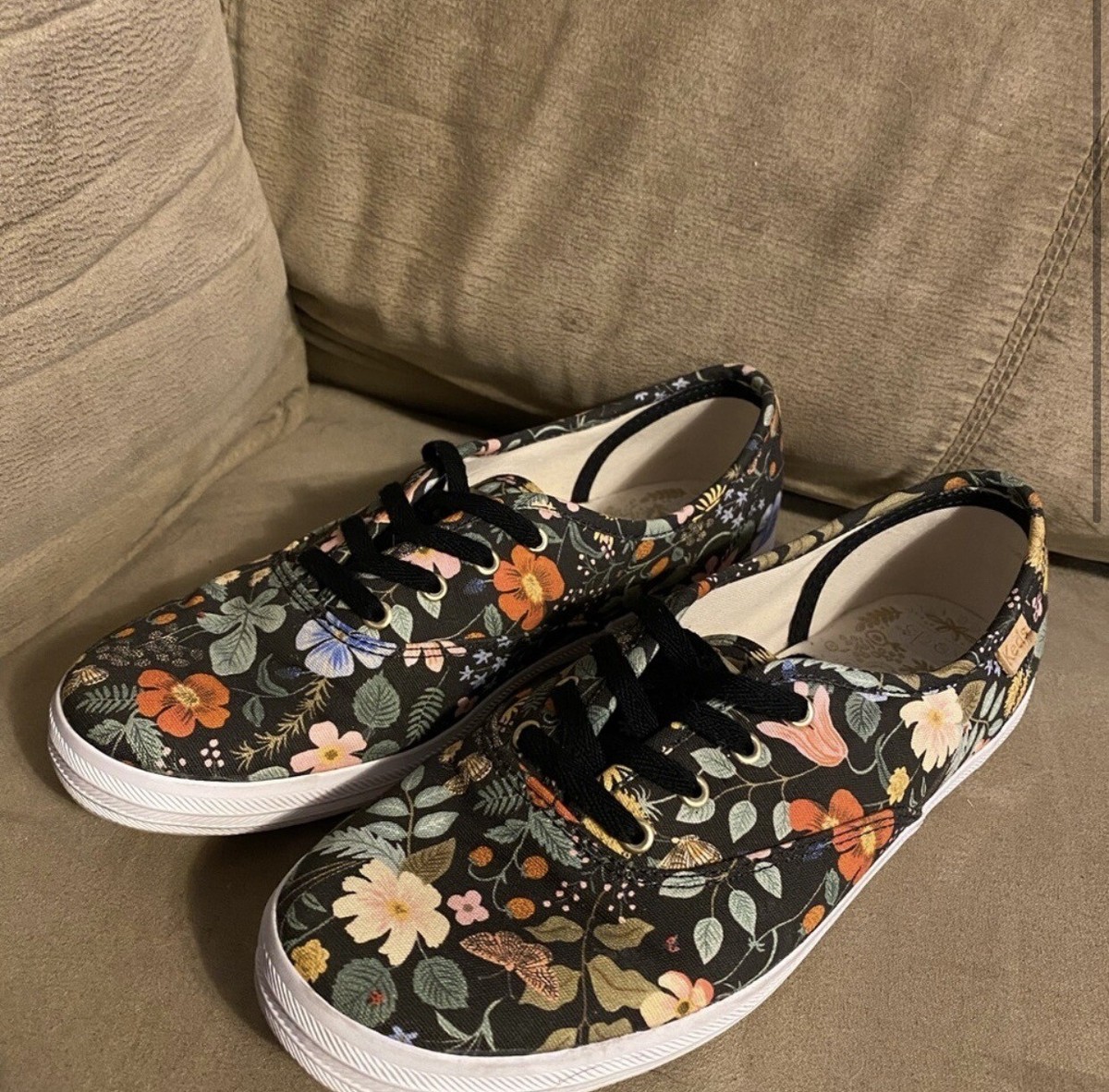 [ KEDS]★VINTAGE CHAMPION RIFLE PAPER HIDE RANGER Keds X Rifle Paper Co. Women's Champion Strawberry Fields
