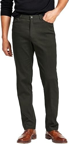 Tommy Hilfiger TH Flex Modern Fit Olive Stretch Pants 33x30 for Men
