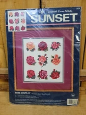 Vintage 1996 Dimensions Sunset Counted Cross Stitch Kit 13626 Rose Display NIP