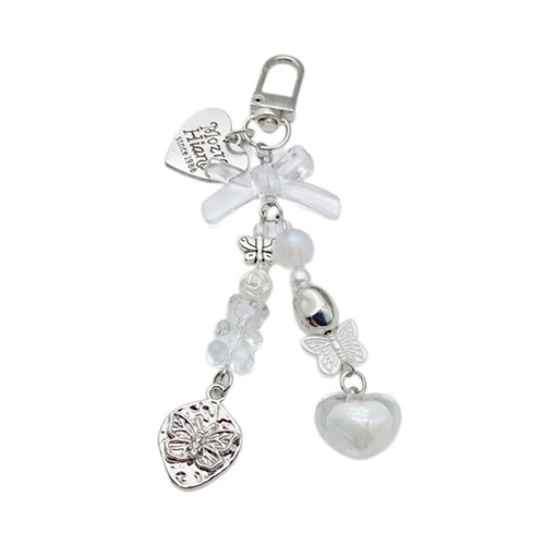 Cellphone Straps Bowknot Heart Pendant Phone Charm Bear Beaded Ornament for Bag - 第 2/8 張圖片