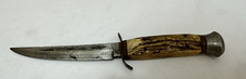 Vtg Stag Handle Original Bowie Knife F.A. Bower IMP Co. Solingen,Germany 50/43H