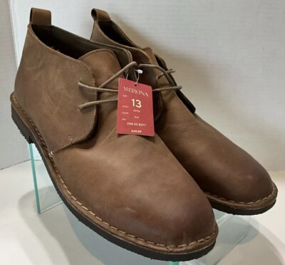 NEW Merona Estes Elk Brown Leather Casual Dress Shoes Men s Size 13