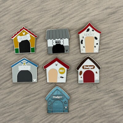 Disney Hidden Mickey Doghouse Pins - Pluto, Lucky, Dodger, Max, Bolt  You Choose