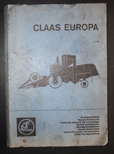 Stara lista części zamiennych - kombajny zbożowe / rolnictwo : Claas Europa - 1. 67