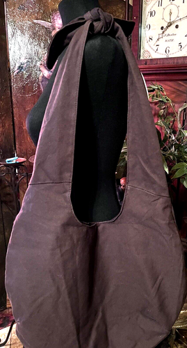 Large Sloth Brown Sling Bag Vinyl Face/Hands Zipper Comp. 2 Open Pocket's Roomy - Picture 6 of 11