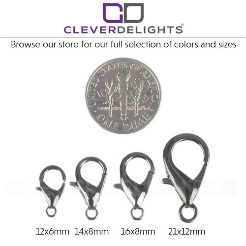 "Broches de langosta - 14x8 mm - color dorado champán - conector de garra 100 1000 - 9/16" - Imagen 4 de 4