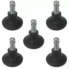 Short Low Profile Bell Glides for Office Task Chairs & Drafting Stools -Set of 5