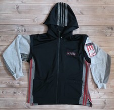 Vintage Adidas Y2K Jacket Hood Zip Three Stipes, Men s Size M