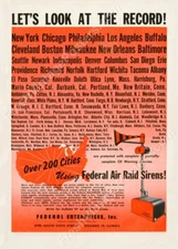 1950s Federal Thunderbolt air raid siren dramatic vintage ad NEW poster 18x24