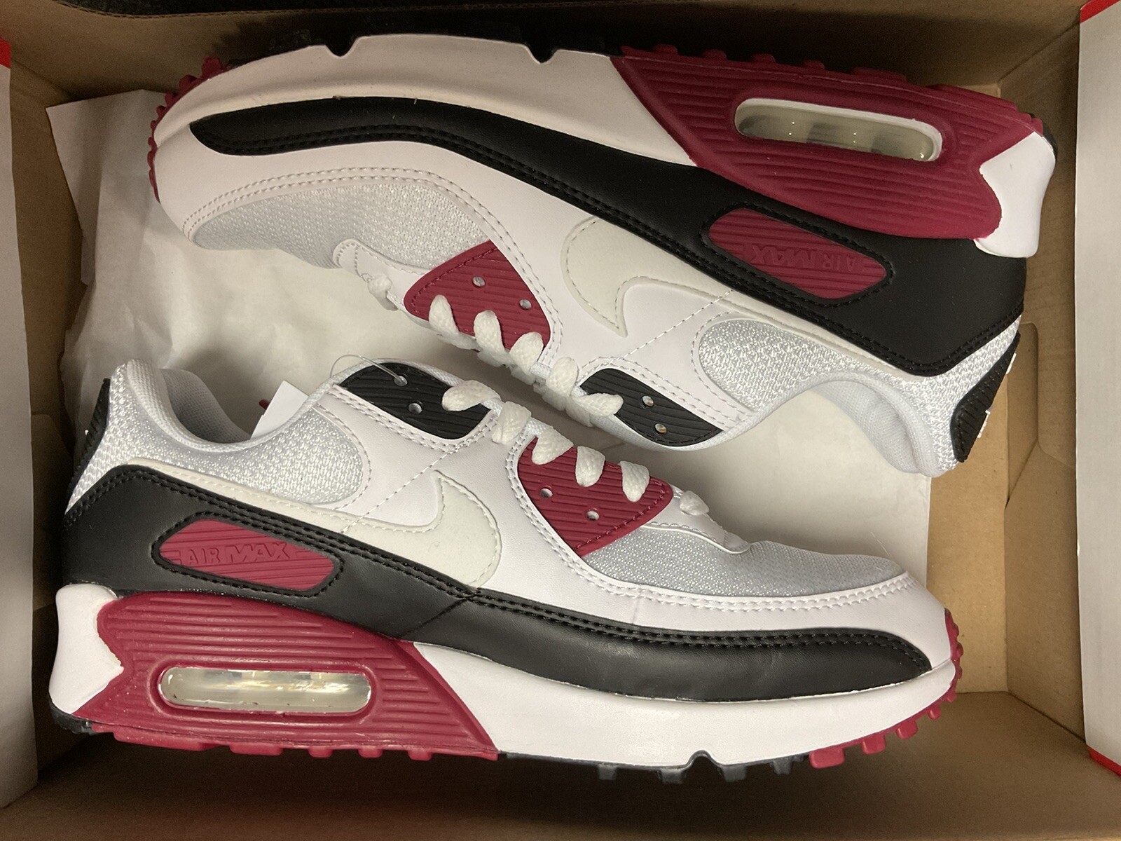 NEW NIKE AIR MAX 90 RECRAFT NEW MAROON SZ 9 CT4352 104 | eBay