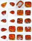 NATURAL RED MOSS CRAZY MOROCCO SEAM AGATE PEAR RECTANGLE CABOCHON GEMSTONE FS-