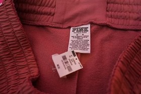 VICTORIA'S SECRET PINK SOFT BEGONIA WITH BLACK LOGO GYM PANT SWEATPANT M
