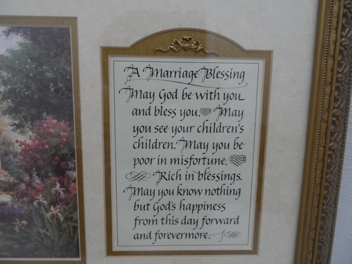 Imagen artística enmarcada con un poema de bendición matrimonial 18 x 14 - Imagen 3 de 5