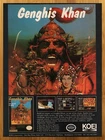 1990 Genghis Kahn Nintendo NES Vintage Print Ad/Poster Noriyoshi Ohrai Game Art