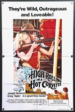 High Rolling in a Hot Corvette (1978) 1SH Movie Poster – Fine **Judy Davis**