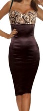 SALE! $10500 Vint. STATEMENT DOLCE & GABBANA ITALY BUSTIER SiLK dress size 40-42