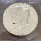 1964 Proof Silver Kennedy Half Dollar in original plastic