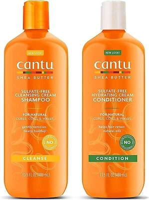 CANTU SHEABUTTER REINIGENDES SHAMPOO & FEUCHTIGKEITSSPENDENDE SPÜLUNG - SULFATFREI - 400ML!!