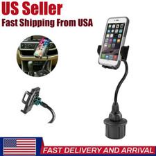 Adjustable Universal Car Mount Gooseneck Cup Holder Cradle for Cell Phone US