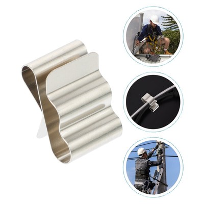  50 Pcs Solar Wire Clips Stainless Steel Pv Cable Photovoltaic Clamp