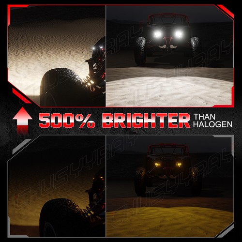 For 2017 Honda ATV TRX500FM6 FOREMAN RUBICON 4X4 EPS LED Headlight Bulbs*4 - Picture 9 of 14